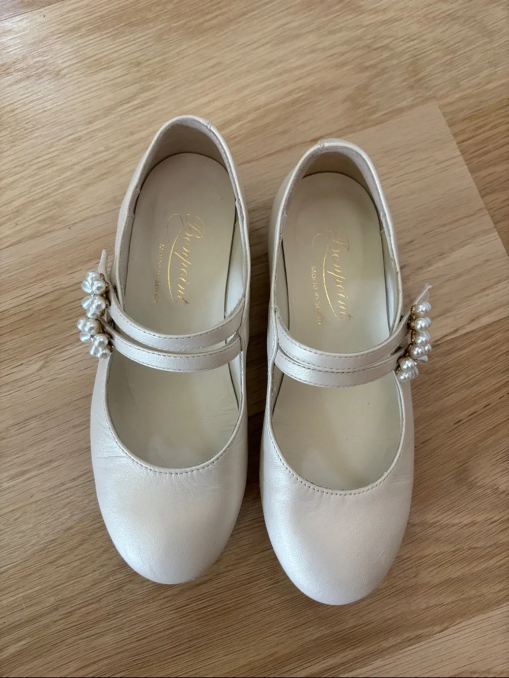 Bonpoint “Baby Tam” Crystal-Embellished Mary Jane Flats for Little Girls